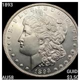 1893 Morgan Silver Dollar CHOICE AU