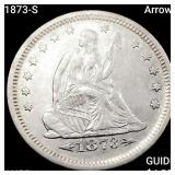1873-S Arrows Seated Liberty Quarter HIGH GRADE