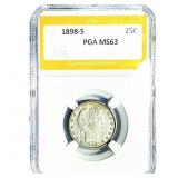 1898-S Barber Quarter PGA MS63