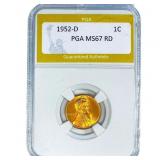 1952-D Wheat Cent PGA MS67 RD