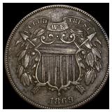 1869 Two-Cent Piece CLOSELY UNCIRCULATED