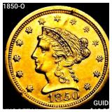 1850-O $2.50 Gold Quarter Eagle UNCIRCULATED