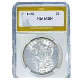 1886 Morgan Silver Dollar PGA MS64
