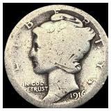 1916-D Silver Mercury Dime NICELY CIRCULATED