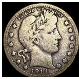 1914 Barber Quarter ABOUT UNCIRCULATED