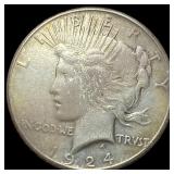 1924 Peace Silver Dollar NEARLY UNCIRCULATED