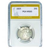 1925 Standing Liberty Quarter PGA MS65