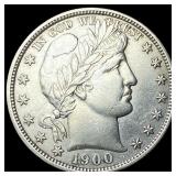 1900 Barber Half Dollar CLOSELY UNCIRCULATED