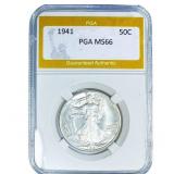 1941 Walking Liberty Half Dollar PGA MS66