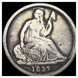 1837 Seated Liberty Half Dime (No Stars)  LIGHTLY