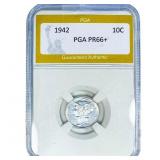 1942 Mercury Silver Dime PGA PR66+