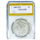 1882-O/S Morgan Silver Dollar PGA AU58