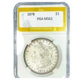 1878 Morgan Silver Dollar PGA MS62