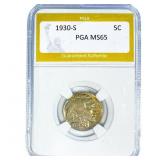 1930-S Buffalo Nickel PGA MS65