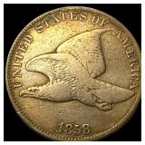 1858 Copper-Nickel Flying Eagle Cent LIGHTLY CIRCU