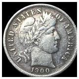 1900-S Silver Barber Dime NEARLY UNCIRCULATED