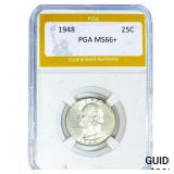 1948 Washington Silver Quarter PGA MS66+