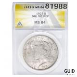 1923 Silver Peace Dollar ANACS MS64