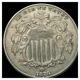1870 Shield Nickel CLOSELY UNCIRCULATED
