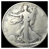 1938-D Silver Walking Liberty Half Dollar  NICELY