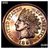 1890 Indian Head Cent CHOICE PROOF RB