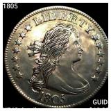 1805 Draped Bust Quarter NEARLY UNCIRCULATED