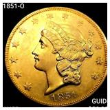 1851-O $20 Gold Double Eagle CHOICE AU