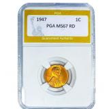1947 Wheat Cent PGA MS67 RD