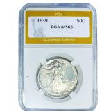 1939 Walking Liberty Half Dollar PGA MS65