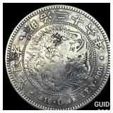 Japan Meji Period Silver 1 Yen Chopmarks NEARLY U