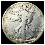 1921-D Silver Walking Liberty Half Dollar  NICELY