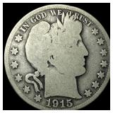 1915 Barber Half Dollar NICELY CIRCULATED