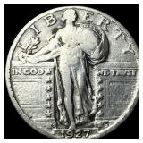 1927-S Silver Standing Liberty Quarter  LIGHTLY C