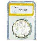 1898-S Morgan Silver Dollar PGA MS63