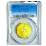 2007-W Dolly Madison Gold $10 1/4 oz PCGS MS70