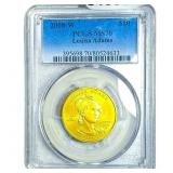 2008-W Louisa Adams Gold $10 1/4 oz PCGS MS70