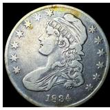 1834 Capped Bust Half Dollar LIGHTLY CIRCULATED