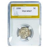 1936 Buffalo Nickel PGA MS67