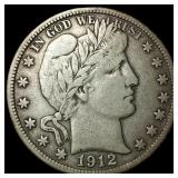1912-D Silver Barber Half Dollar   LIGHTLY  CIRCU