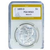 1899-O Morgan Silver Dollar PGA MS63 Micro O