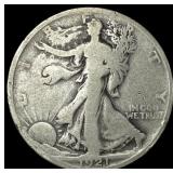 1921 Silver Walking Liberty Half Dollar  NICELY C