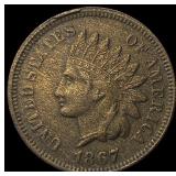 1867 Indian Head Cent NEARLY UNCIRCULATED