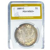 1880-O Morgan Silver Dollar PGA MS63+