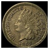 1863 Copper-Nickel Indian Head Cent CHOICE AU