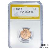 1925-S Wheat Cent PGA MS64 RD