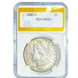 1880-S Morgan Silver Dollar PGA MS63