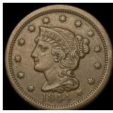 1844 Braided Hair Large Cent CLOSELY UNCIRCULATED