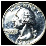 1961 Silver Washington Quarter CHOICE PROOF