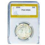 1936 Walking Liberty Half Dollar PGA MS66
