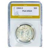 1944-D Walking Liberty Half Dollar PGA MS64